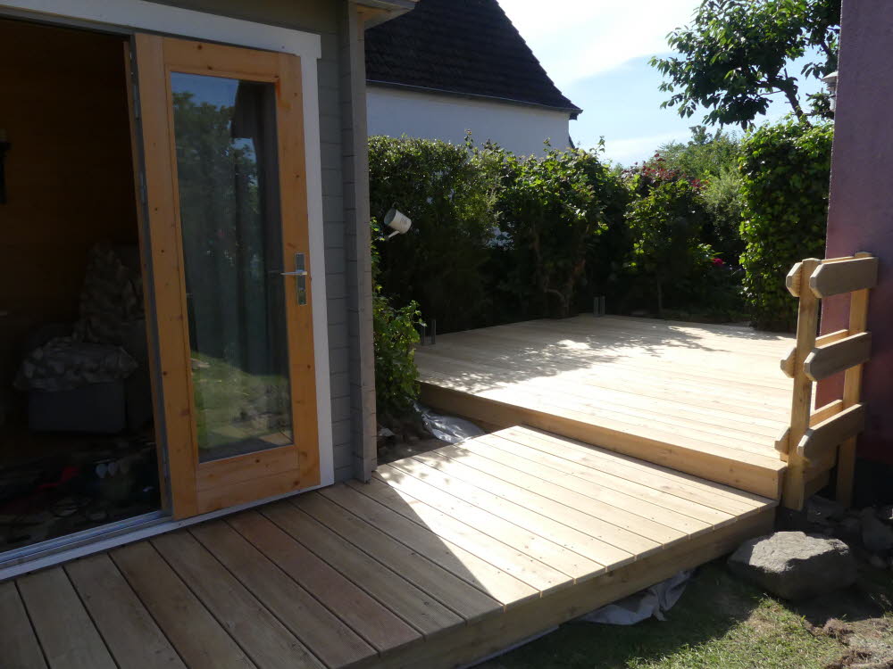 Eine Stufe ist nötig um das Gefälle zu überwinden