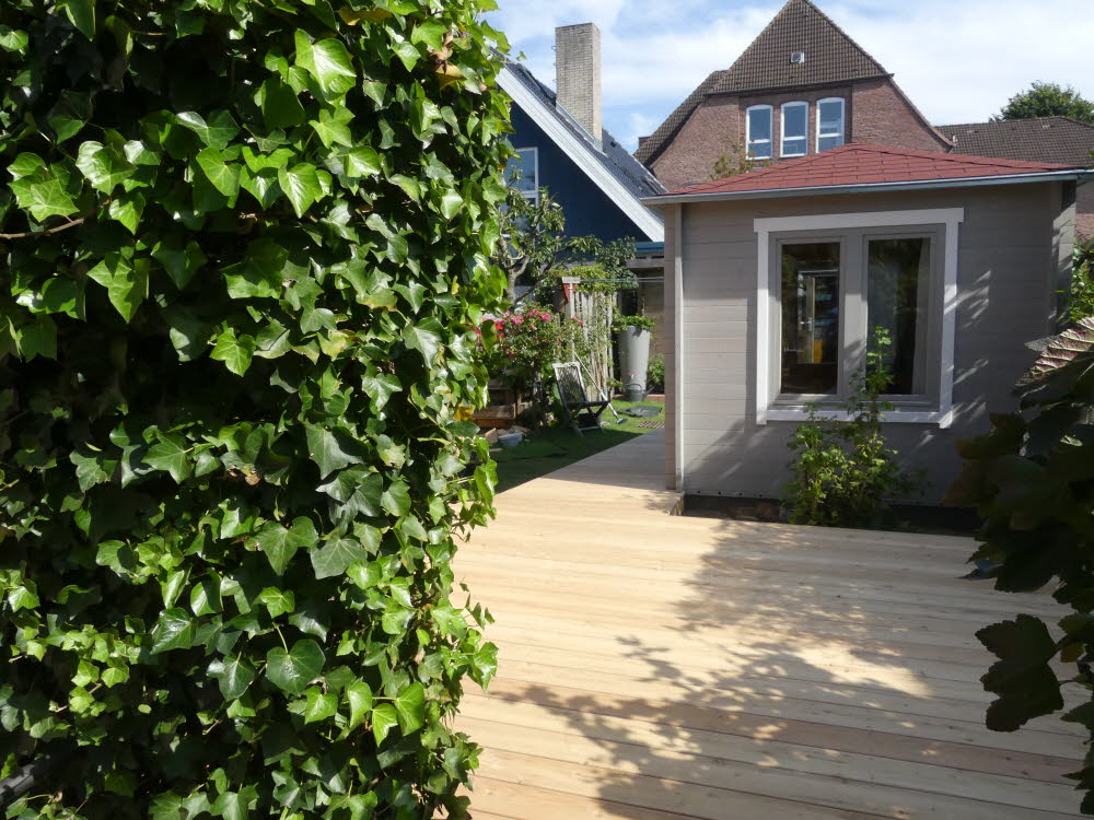 Die Holzkonstruktion mit der Glaseindeckung ist bestellt