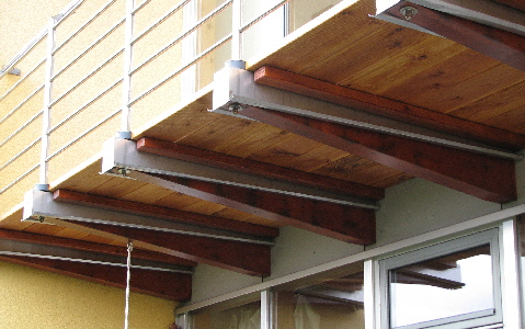 Balkenabdeckungen aus Edelstahl